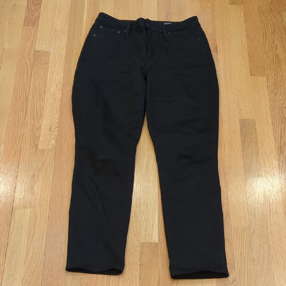 J. Crew Curvy Vintage Slim Straight Black Denim Jean Womens Sz 31 Tall - Picture 2 of 7